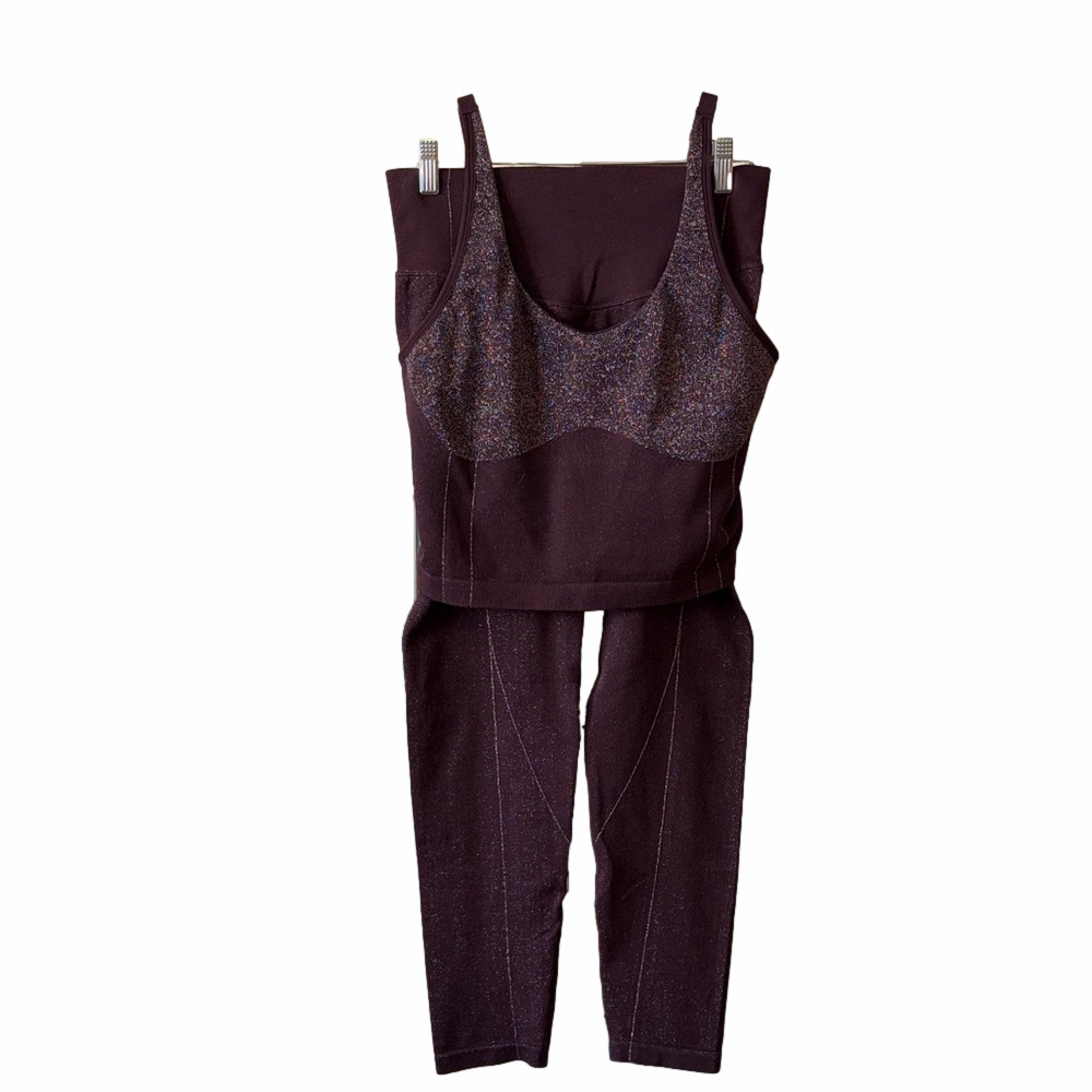 Victoria secret Athleta twilight matching activewear set sports bra, leggings. L